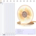 BENLUN 12V COB LED Under Cabinet Strip Lighting Kit 32.8ft, 4000K Natural White Cuttable LED Tape Lights 8W/M CRI 93 320LEDs/M with Dimmer and Power