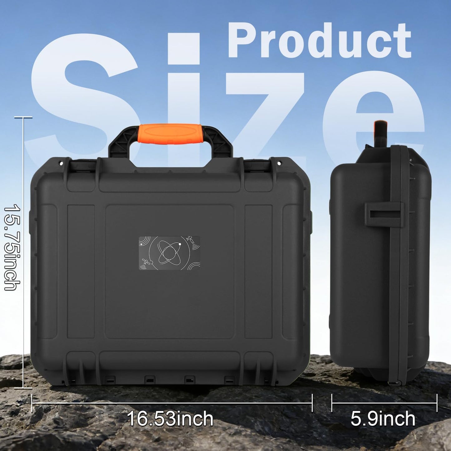 MONOJOY IP67 Waterproof Starlink Mini Case, Hard Carrying Case for Starlink Mini Dish with Precision Cut Foam, Shockproof Travel Bag for Camping, RV
