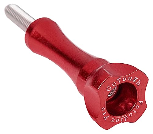 Fotodiox GoTough 45mm Red Metal Thumbscrew Compatible with GoPro HERO3, HERO3+, HERO4, HERO5, HERO6, HERO7 2-Prong Mounting System Pro