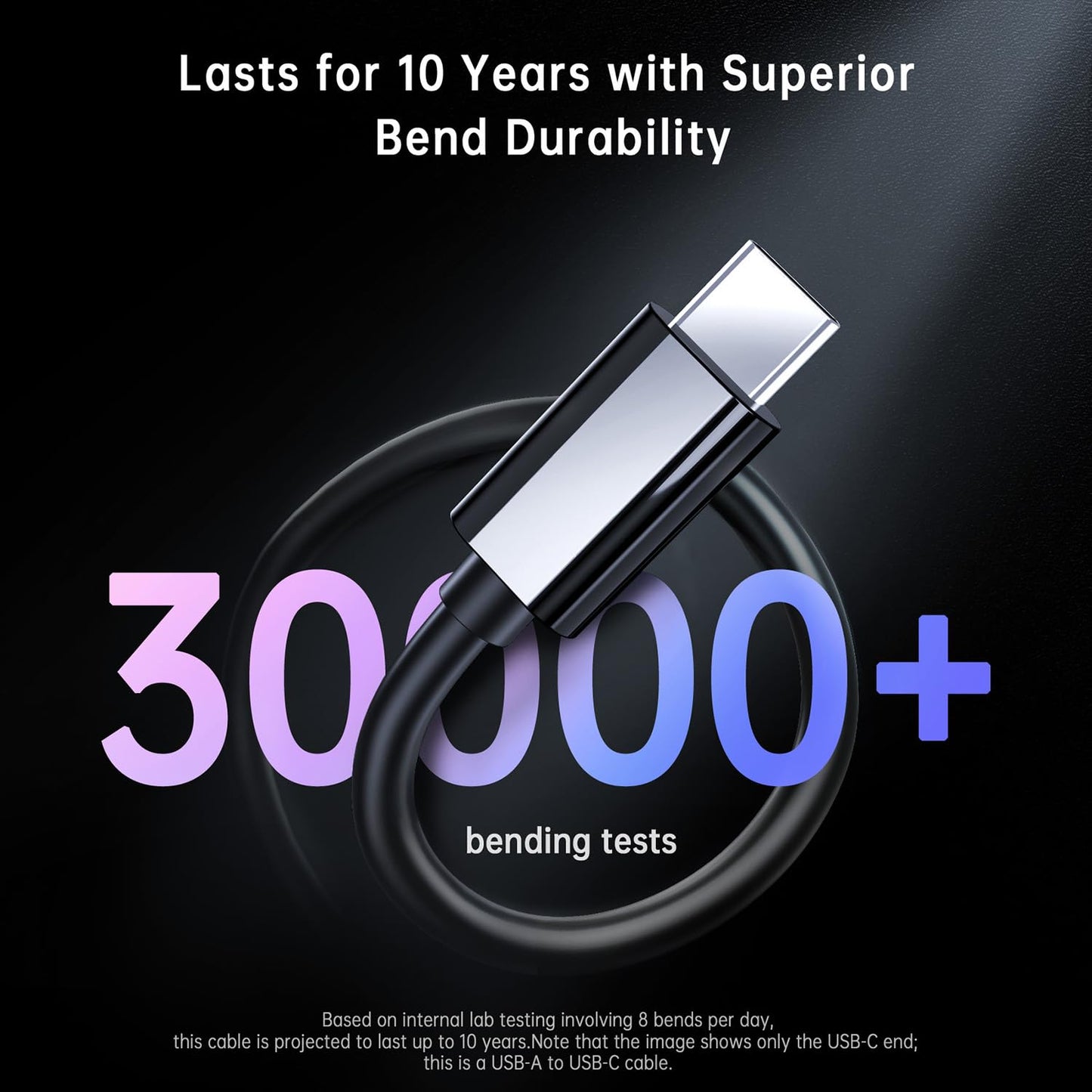 LDLrui USB A to USB C 3.1 Gen 2 Cable, Type C 3A Fast Charge & 10Gbps Data Sync Cable for MacBook, Galaxy S20, Samsung T7, Portable SSD, SSD, Oculus