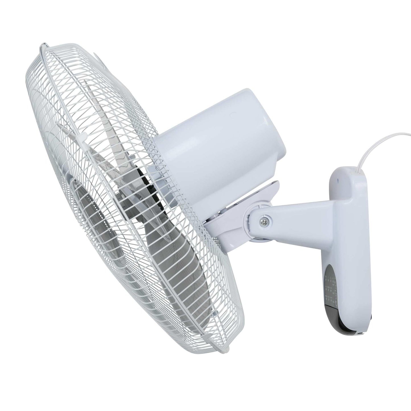 EZ-CHILL 16" Oscillating Wall Mount Fan with Remote Control, Timer, Auto Shut Off, Adjustable Tilt, Quiet, 3 Speed, Ideal for Home, Bedroom, Gym