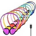 GDBOMA USB C Headphones Bulk for Classroom School Kids 10 Pack,Wired USB Type C Headphones for School Student Children Compatible with Pad Smartphones