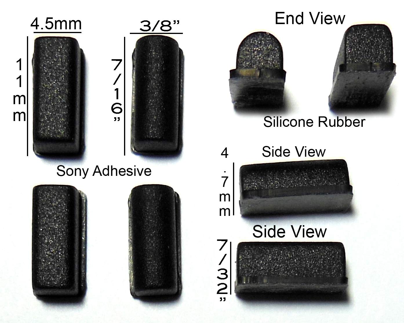 VATH Rubber Feet Set Compatible with Acer Aspire One Netbook 11mm(L) x 4.5mm(W) x 4.7mm(H) [614]