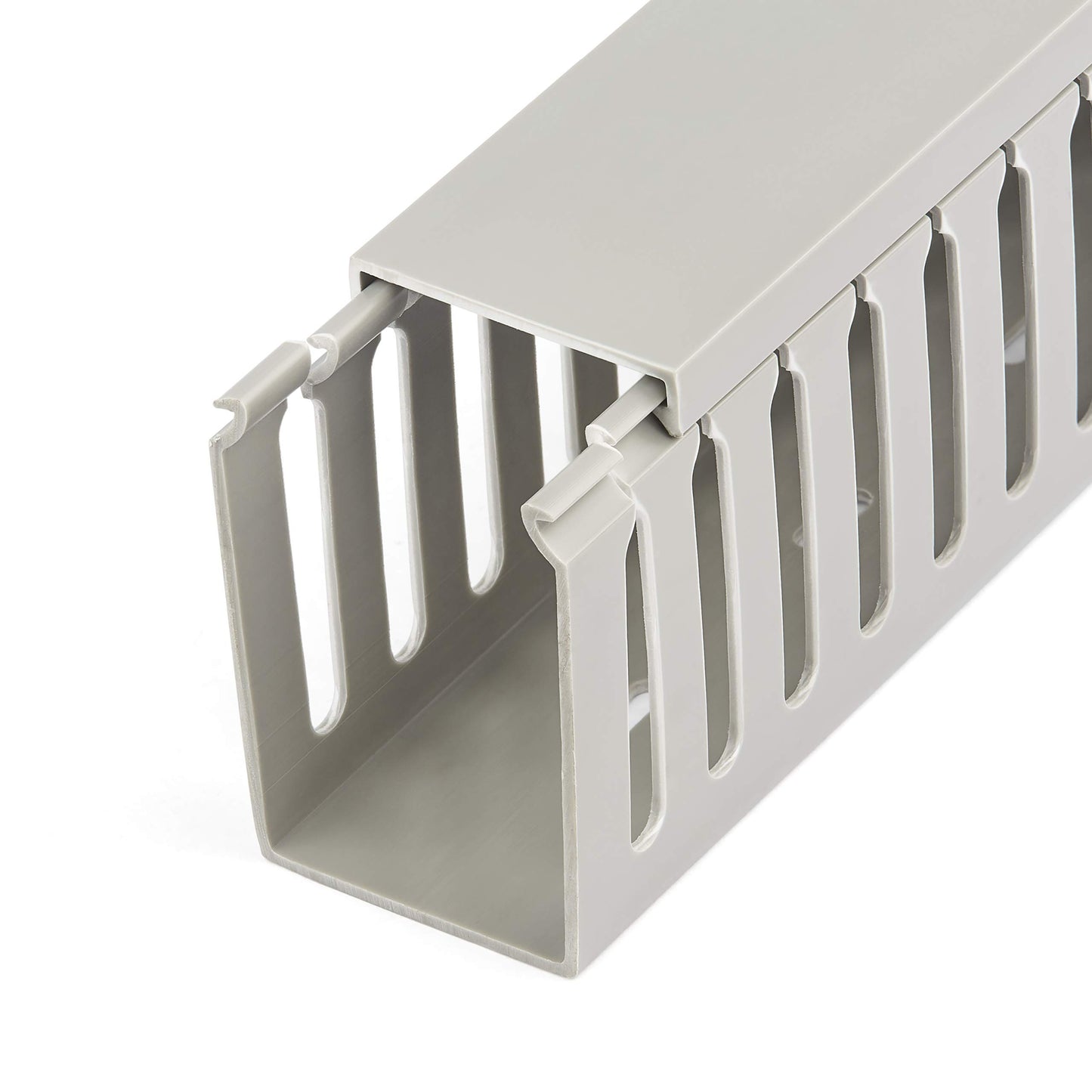 StarTech.com Open Slot Cable Management Raceway with Cover, 2"(50mm)W x 3"(75mm)H - 6.5ft(2m) length - 1/4"(8mm) Slots, PVC Network Cable Hider/Wall