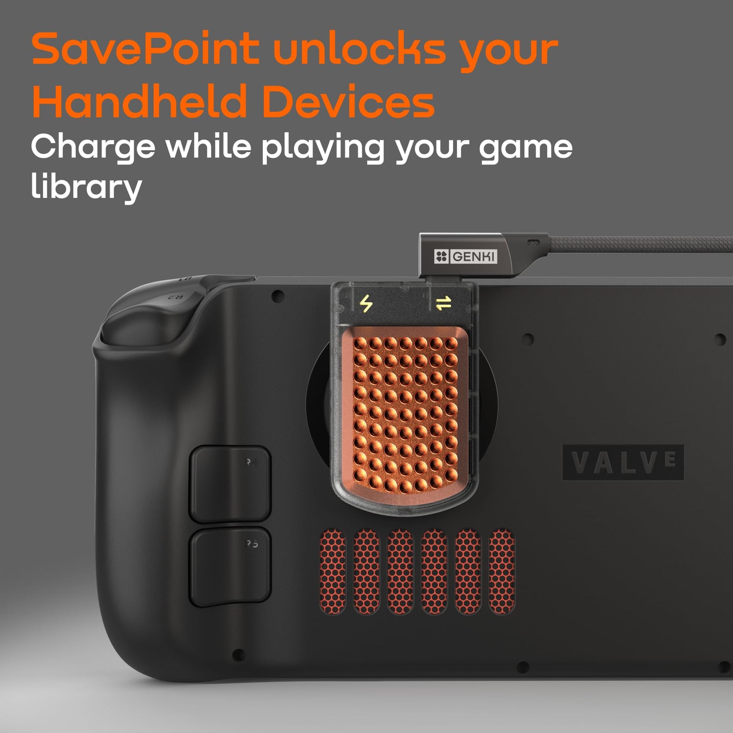 GENKI SavePoint Mini Gaming SSD Enclosure, Portable Console M.2 2230 NVMe Enclosure Case, MagSafe Compatible, Capacitor, 100W Passthrough, 10Gbps