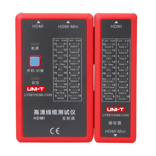 Handheld UT681 HDMI Cable Tester, Portable High Definition Cable Tester with Fast Line Collocation for HDMI and Mini-HDMI Connections