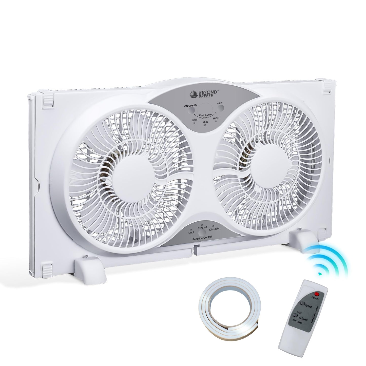 BEYOND BREEZE 9" Dual Window Fan Reversible Airflow with Exhaust and Intake