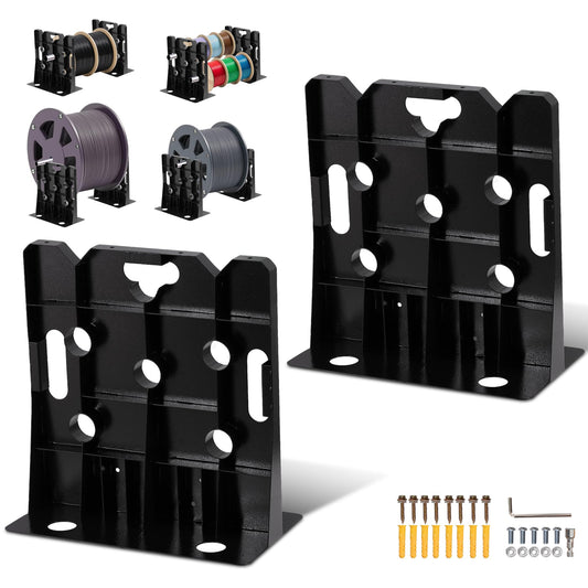 Chintooler Heavy Duty Wire Dispenser Rack & Workstation, 400 LB Capacity Steel Cable Spool Holder, Tool-Free Setup for 34" Reels, Converts to
