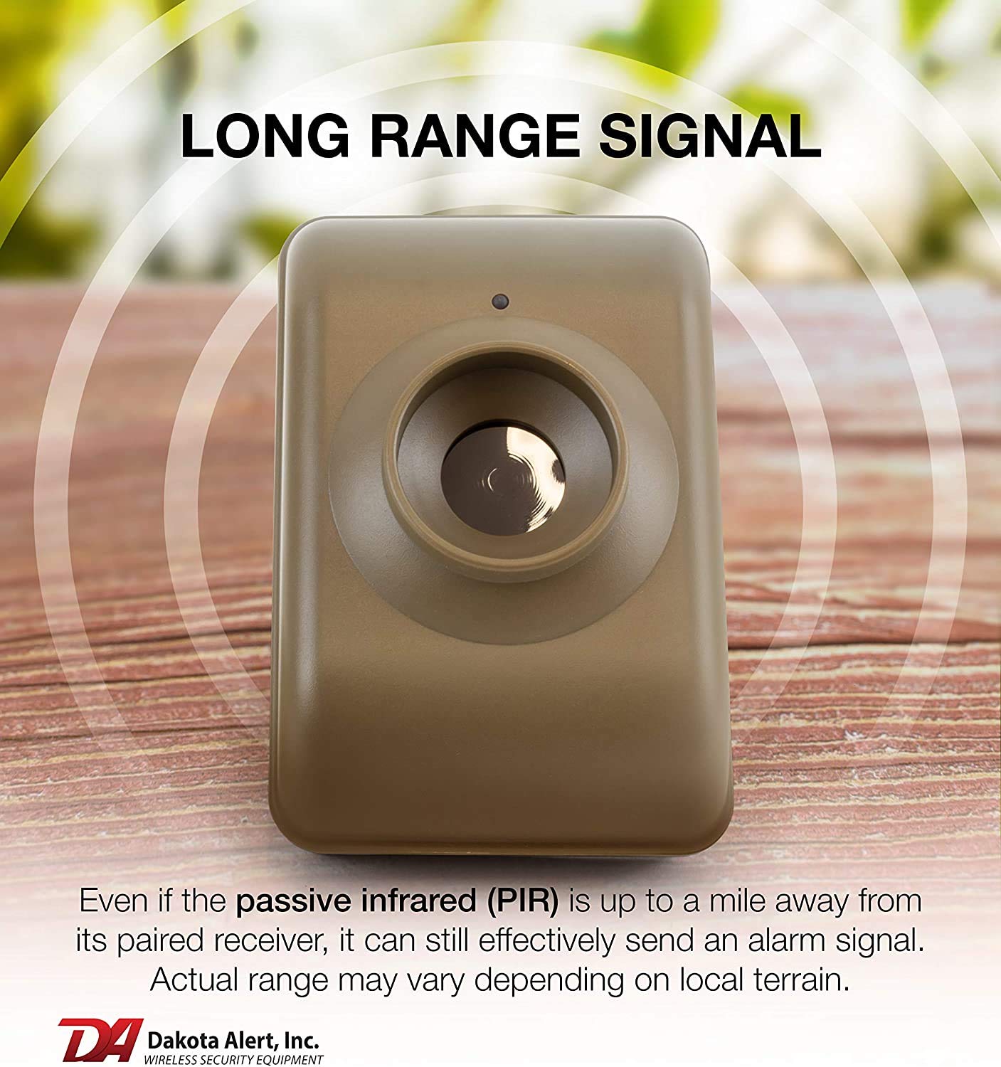 Dakota Alert Long Range Wireless Driveway Motion Detector - DCMA-4000 One Mile Alarm System - Passive Infrared Driveway Alarm Transmitter & Receiver