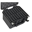 Case Club Fits 16 Seagate STGX Model Hard Drives in Hard-Shell Protective Case - Pressure Valve, Folding Handle, Waterproof, Crushproof