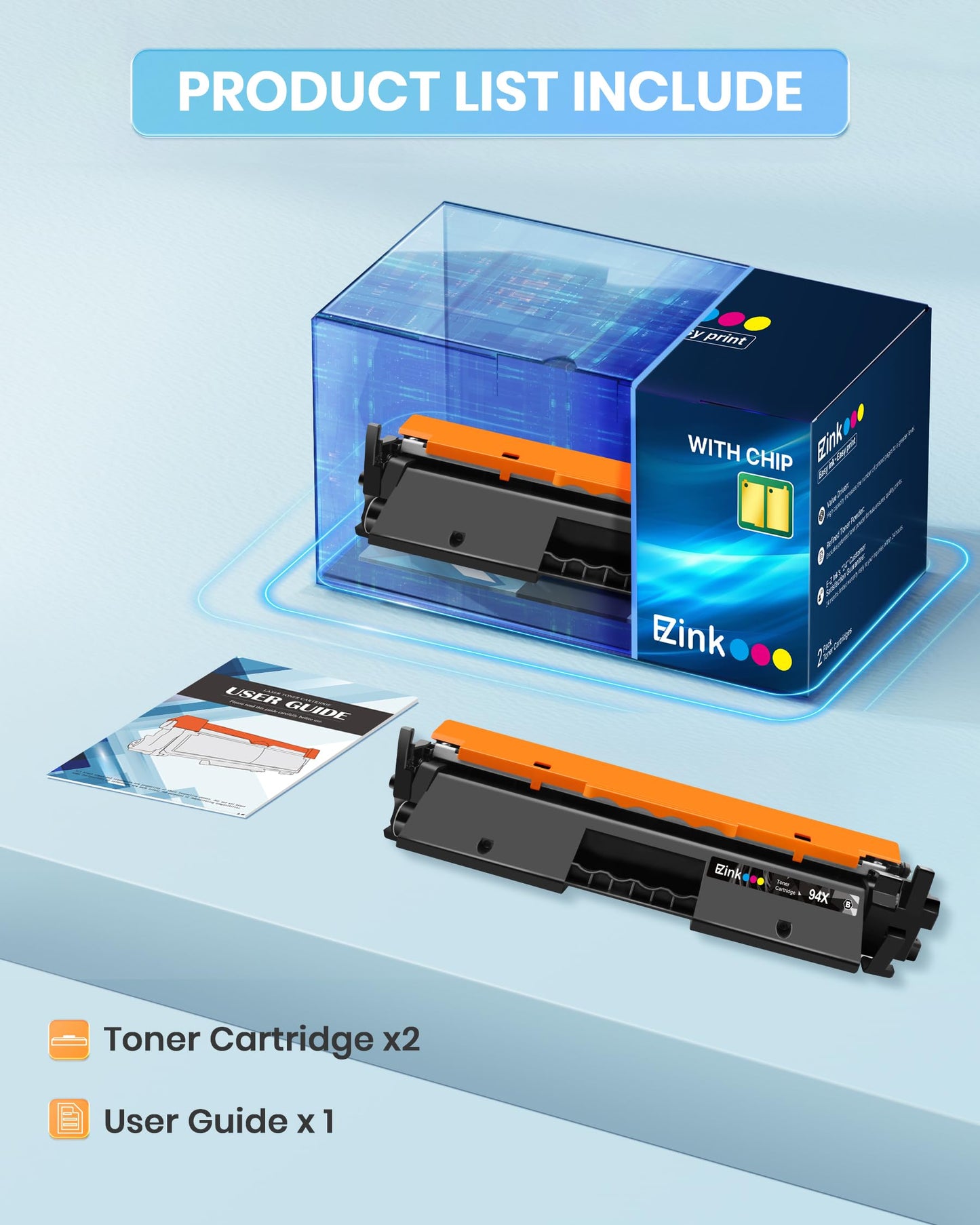 E-Z Ink Compatible Toner Cartridge Replacement for HP 94X CF294X 94A CF294A High Yield to Use with LaserJet M118dw M148dw M148fdw M149fdw M118 M148