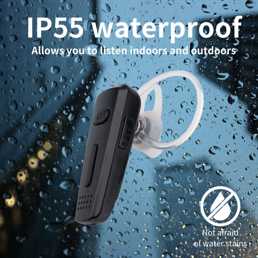 RUYAGE Bluetooth Earpiece Wireless Handsfree Headset with Microphone for Walkie Talkies,Andorid Phone, ZL20 ZL50 ZL60 ZL80