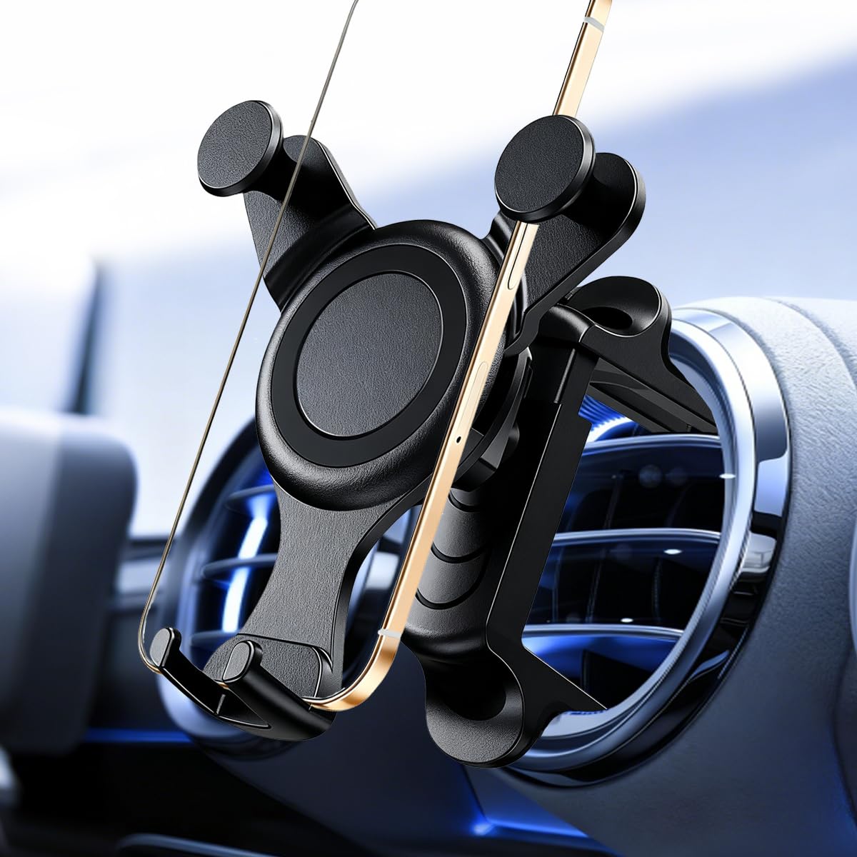 dlfcizlsl Car Phone Mount for Jeep Wrangler JL JLU & Gladiator JT (2018-2024), Dedicated Round Air Vent Cell Phone Holder, Fit for iPhone 17 16 15 14
