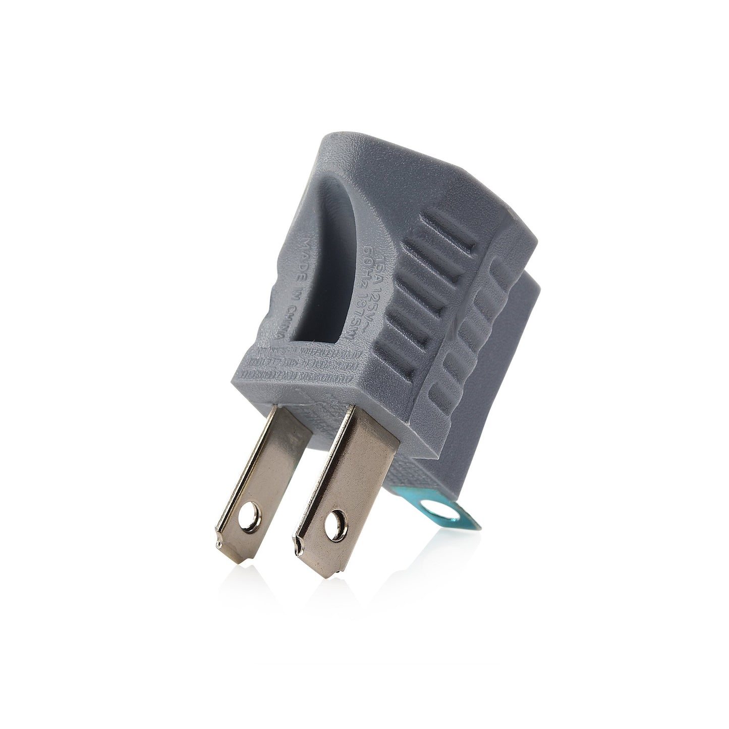 Cable Matters [UL Listed] 3-Pack 2 Prong to 3 Prong Outlet Adapter in Gray, (3Prong to 2Prong Plug Adapter) - Allows a 2Prong Outlet to Accept 3Prong