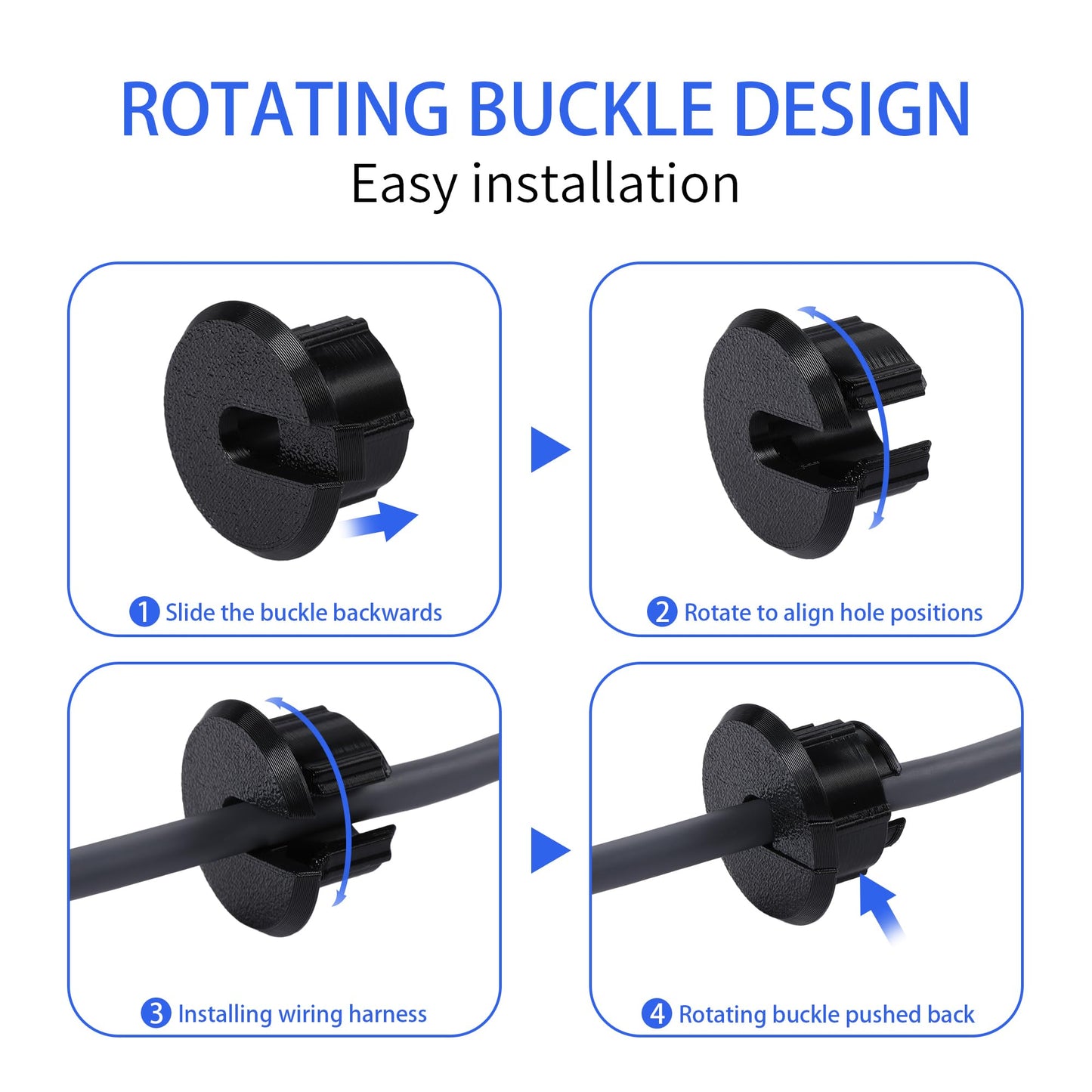 starlink Gen3 Dishy Ethernet Cable Wall Sleeve Kit - 3/4" Cable Routing Ring for Clean and Neat Cable Management | Wall Hole Feedthrough Cable Sleeves