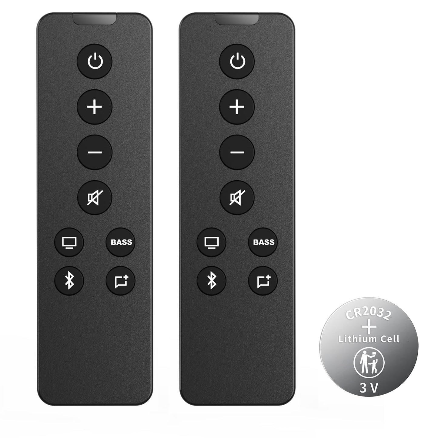 2PCS Replacement Remote Control for Bose Solo 5 10 15 Sound Bar, Compatible with Bose Solo 5 10 15 Series II TV Sound System 410376 418775 431974