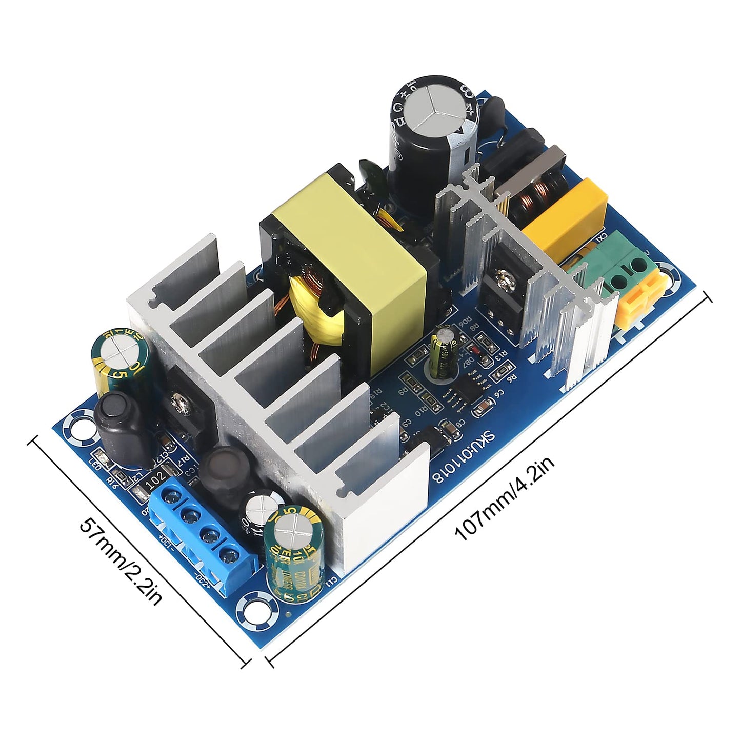 Isolated Power Supply Module 24V 4A/12V 1A AC to DC Dual Voltage Output Power AC 90V-256V 50-60Hz to 24V/24V 120W Industrial Dual Output Power Module