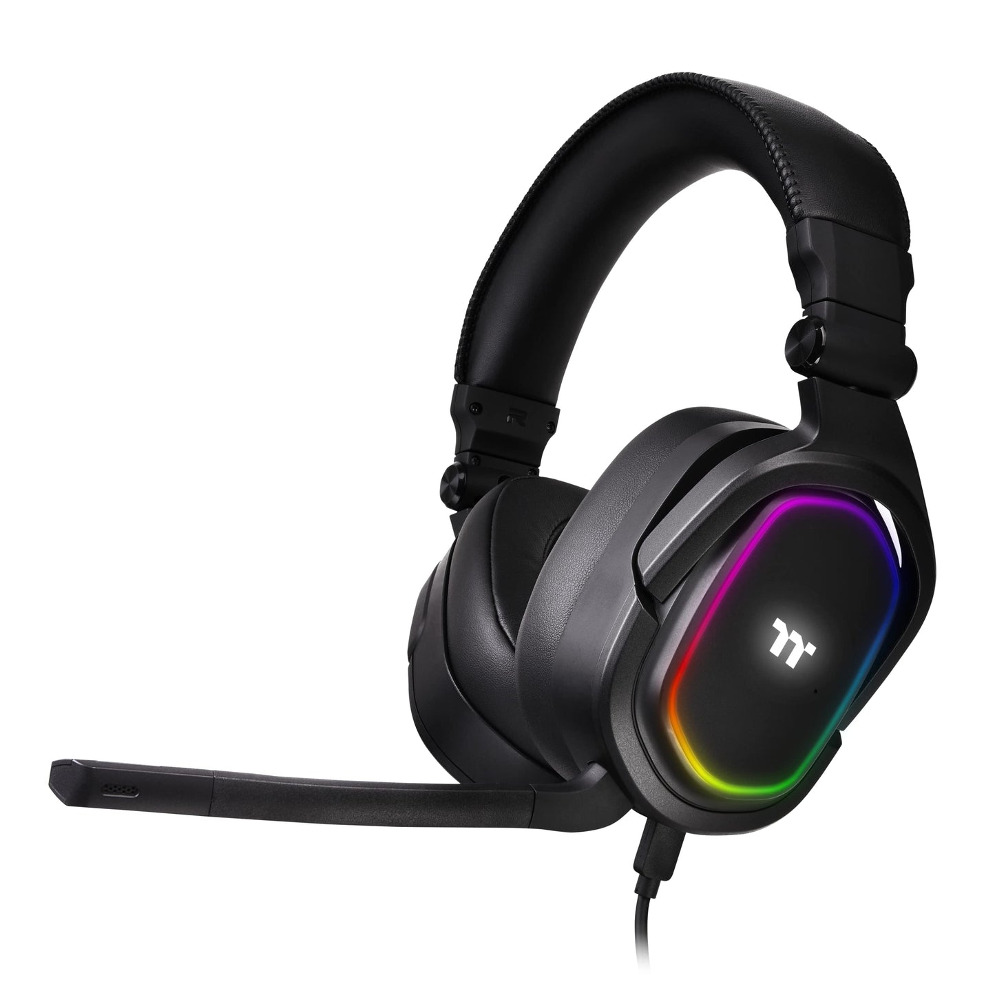Thermaltake Argent H5 RGB 7.1 Surround Gaming Headset, 50mm Hi-Res Drivers, Compatible with PC, Xbox One, PS4, Mac, Mobile and Nintendo Switch, Black