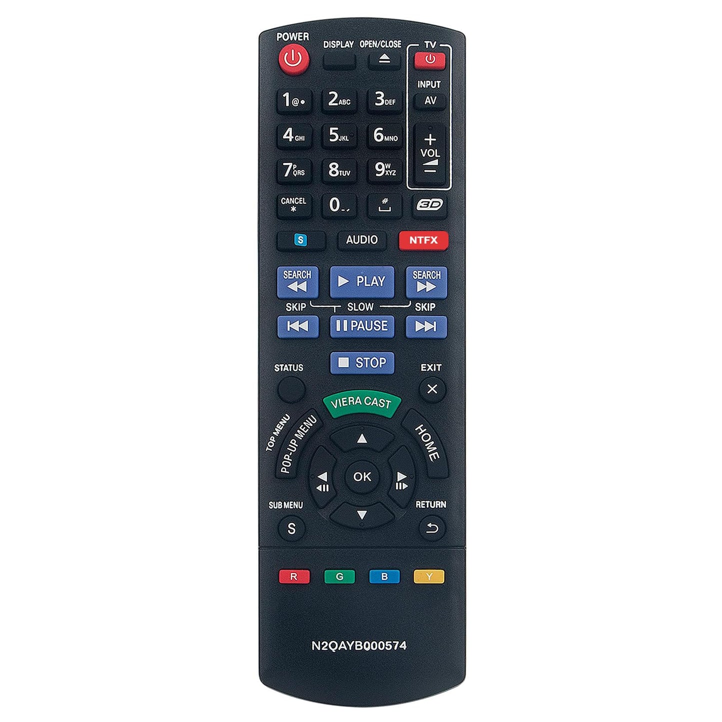 New N2QAYB000574 Replaced Remote fit for Panasonic DMP-BDT210 DMP-BDT110 DMP-BDT215 DMP-BDT310 DMPBDT210 DMPBDT110 DMPBDT215 DMPBDT310 Blu-Ray Disc