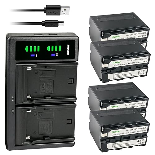 Kastar 4-Pack NP-F970 Battery and LTD2 USB Charger Compatible with CCD-TRV101 CCD-TRV15 CCD-TRV16 CCD-TRV17 CCD-TRV201 CCD-TRV215 CCD-TRV20 CCD-TRV25