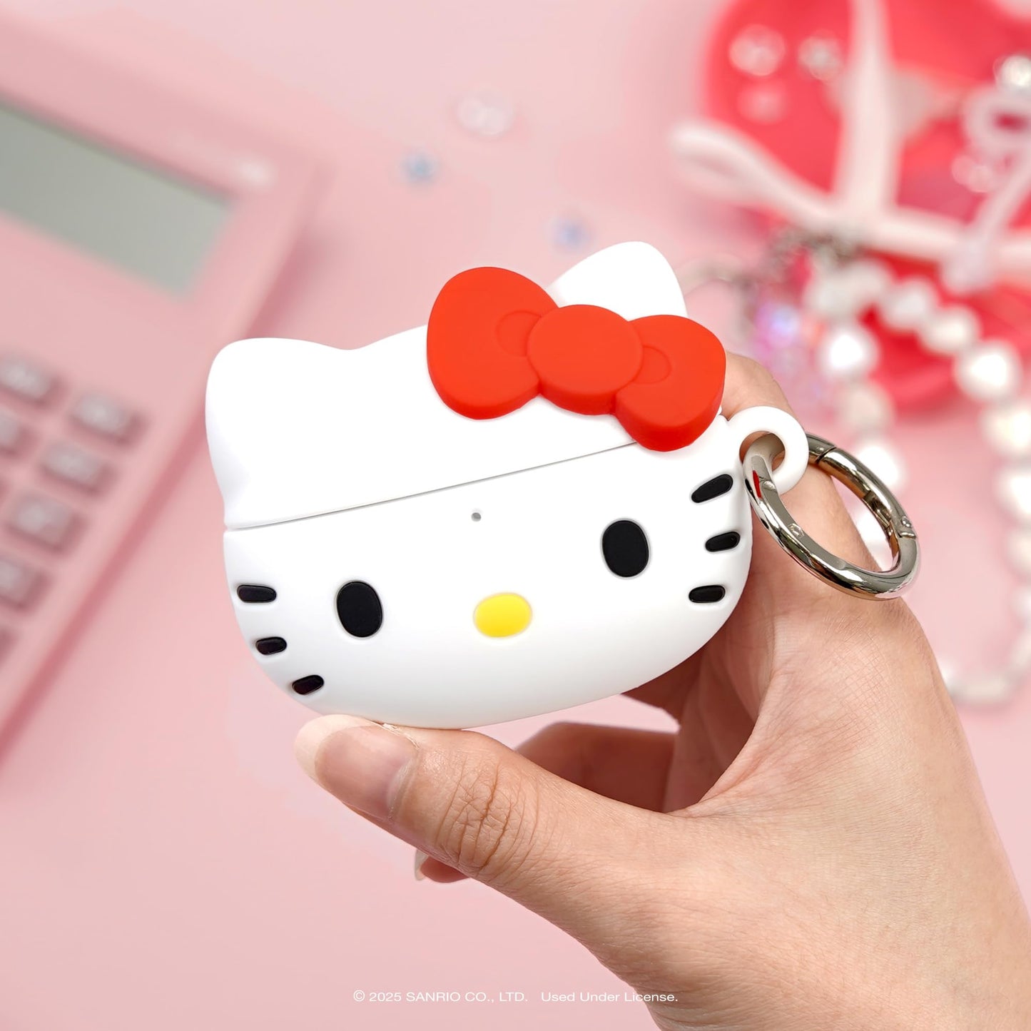 iFace Sanrio Case Compatible with AirPods 4th gen [Hello Kitty and Friends] - Cute Silicone Protective Cover [Carabiner Clip Included] [Wireless