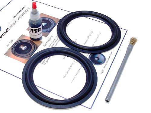 Butyl Rubber 6.5" Speaker Surround Repair Kit - 2 Piece, 6.5 Inch