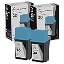 LD Products Remanufactured Ink Cartridge Replacements for HP 20 C6614DN (Black, 2-Pk) Compatible w HP 600 610 610 CL 610C 612 693C 693C 350 350c 370