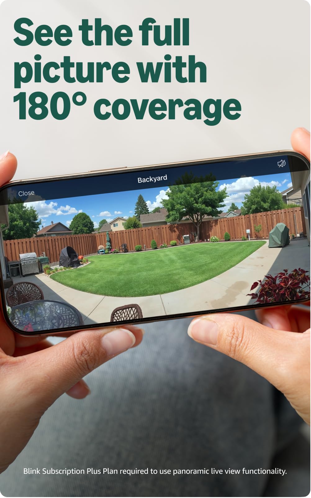Blink Arc - Plug-in Panoramic Vision [Plus Subscription required], 180° dual-camera mount for Mini 2K+ and Mini 2 (sold separately) - Mount Accessory