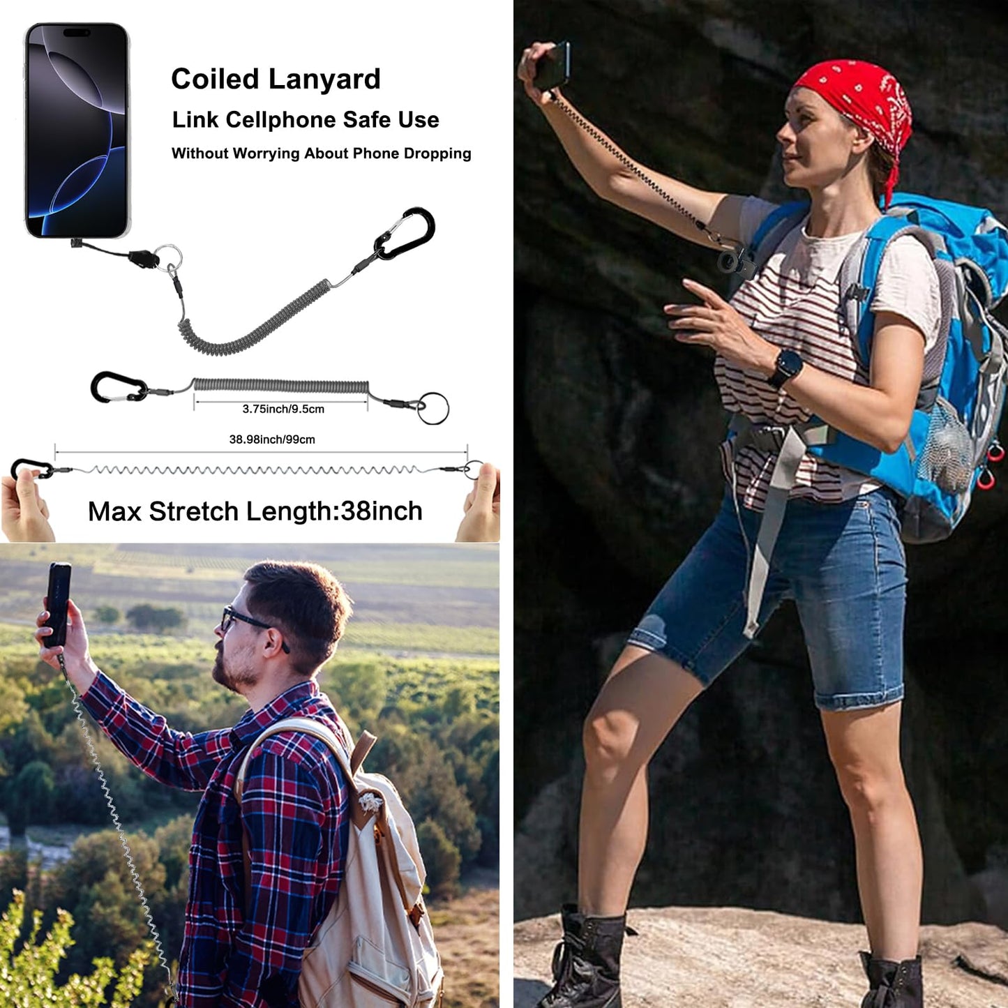 EZHIZHEYU Magnetic Cellphone Holder for Backpack Strap and Shoulder Strap,Use As Hiking/Climbing/Outdoor Phone Holder and Ensures Your Phone is Safe
