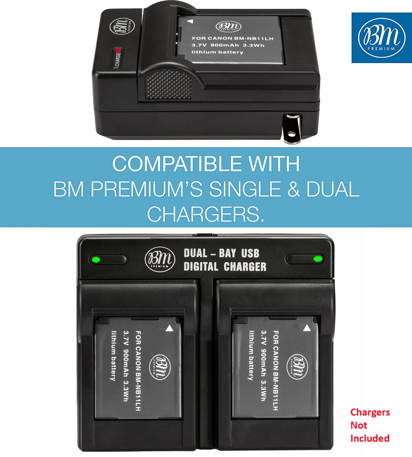 BM 2 Pack of NB-11LH Batteries for Canon PowerShot Elph 110 Elph 130 Elph 135 Elph 140 Elph 150 Elph 160 Elph 170 Elph 180 Elph 190 Elph 320 Elph 340