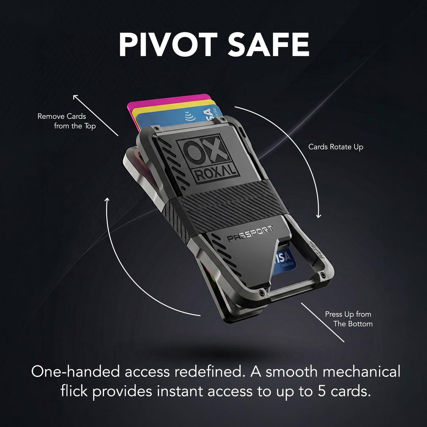 Roxal Premium Magnetic Wallet, Fathers Day Gift, Compatible with MagSafe & iPhone 17, 16, 15, 14, 13, 12 - CNC-Machined Aluminum Minimalistic