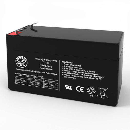 AJC Battery Compatible with UltraTech UT-1213 12V 1.3Ah Sealed Lead Acid Battery