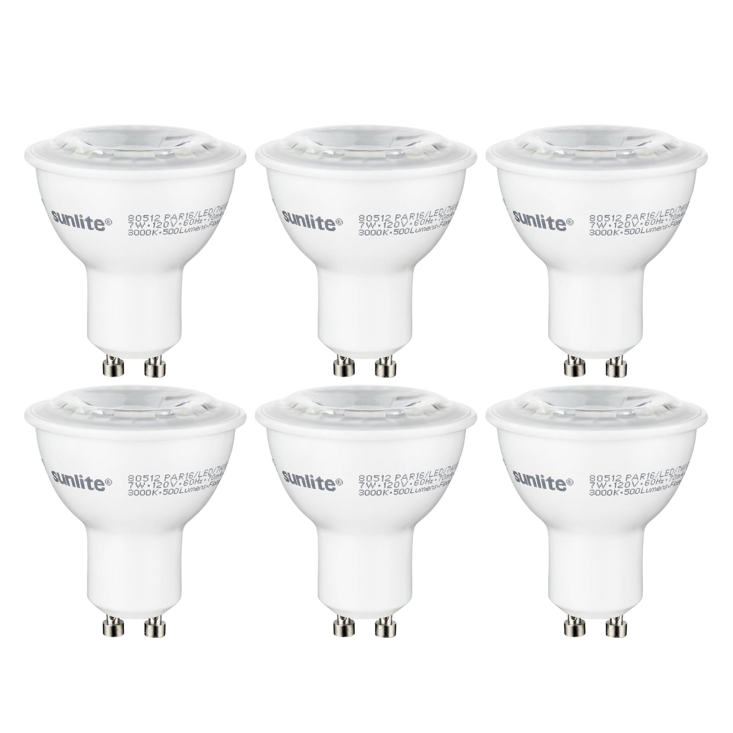 Sunlite LED MR16 Reflector Spotlight Bulb, 7 Watts (50W Halogen Bulb Replacement) 120 Volt, 550 Lumen, 35° Flood Beam, GU10 Base, Dimmable, ETL