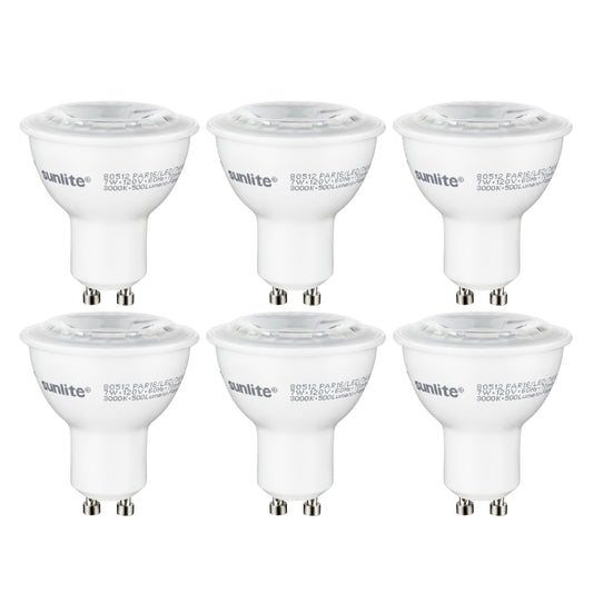 Sunlite LED MR16 Reflector Spotlight Bulb, 7 Watts (50W Halogen Bulb Replacement) 120 Volt, 550 Lumen, 35° Flood Beam, GU10 Base, Dimmable, ETL
