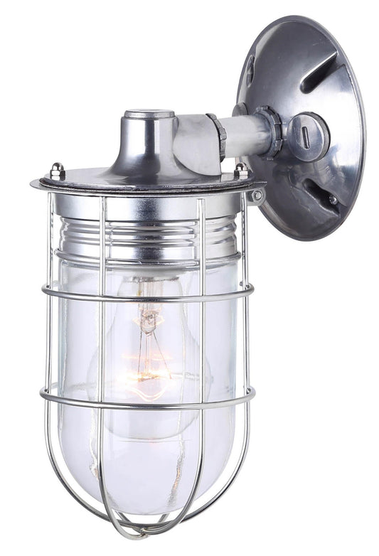 CANARM LTD. IOL337AL Weather 1 Light, Indoor/Outdoor, Ceiling/Wall Mount, All Metal with Cage, Aluminum Finish
