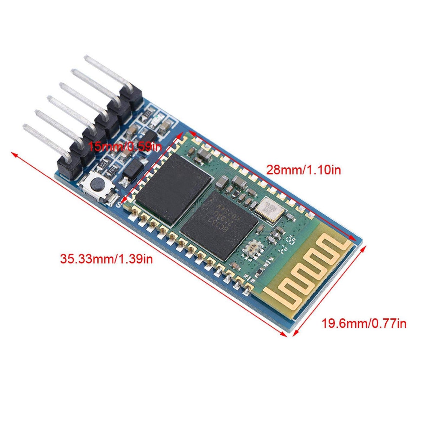 Wendry Bluetooth Transceiver Module, Bluetooth Module Bluetooth Transceive Serial BT Module,Enhanced Data Rate,Full Speed Bluetooth