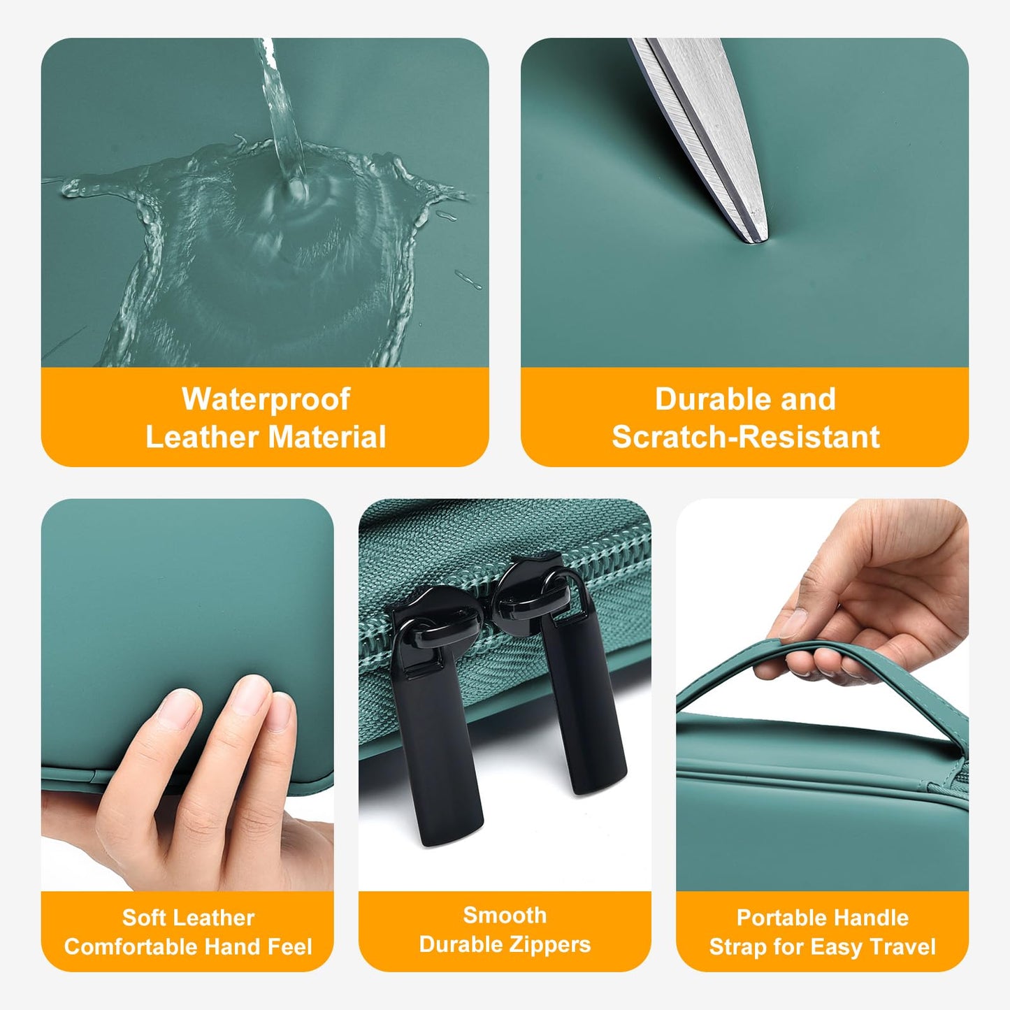 miloocul Portable Charger Organizer Travel Case Shockproof Power Bank case for Anker/Jackery/RAV/20000/30000mAh Power Bank Leather Electronic Case for