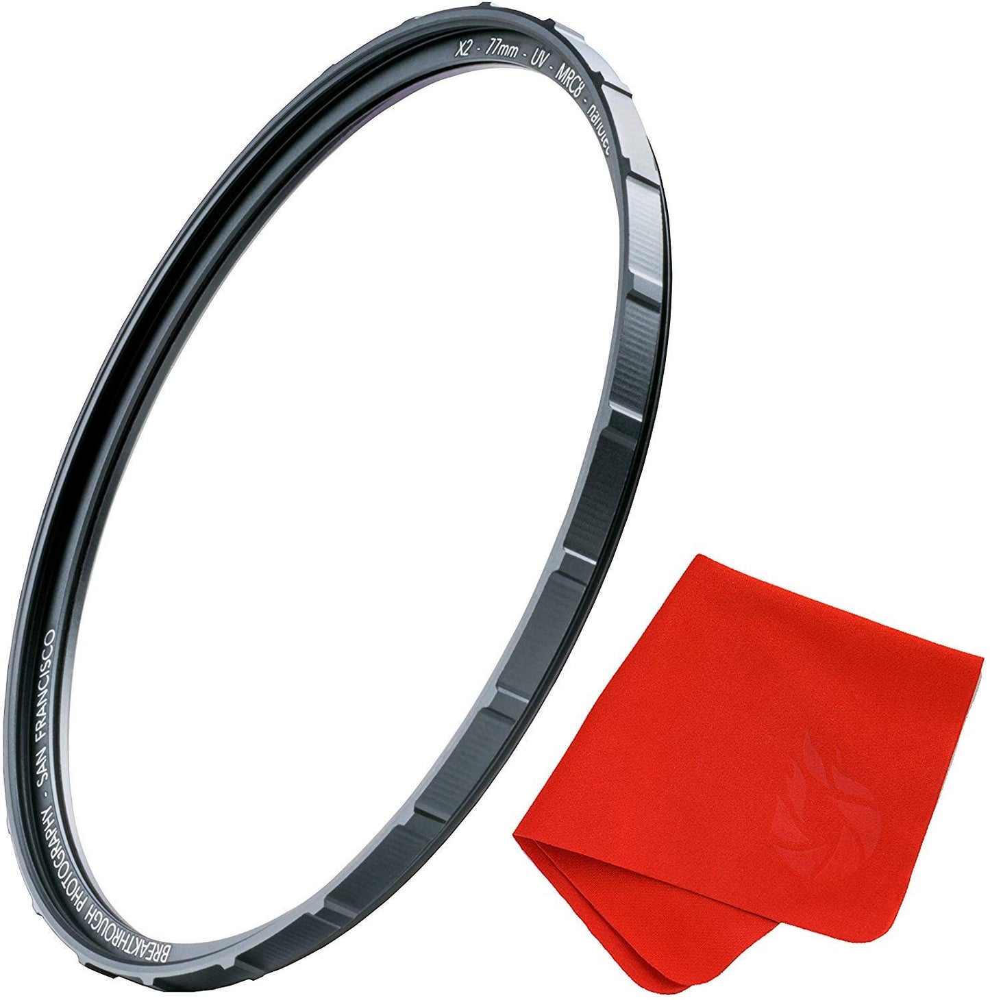 60mm X2 UV Filter for Camera Lenses - UV Protection Photography Filter with Lens Cloth - MRC8, Nanotec Coatings, Ultra-Slim, Traction Frame