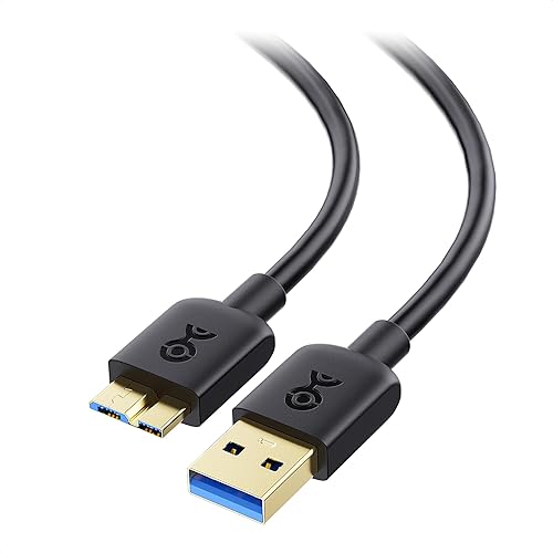Cable Matters 2-Pack, Micro USB 3.0 Cable - 6ft, External Hard Drive Cable, USBA to USB Micro B Cord, Compatible with Seagate, LaCie, Toshiba