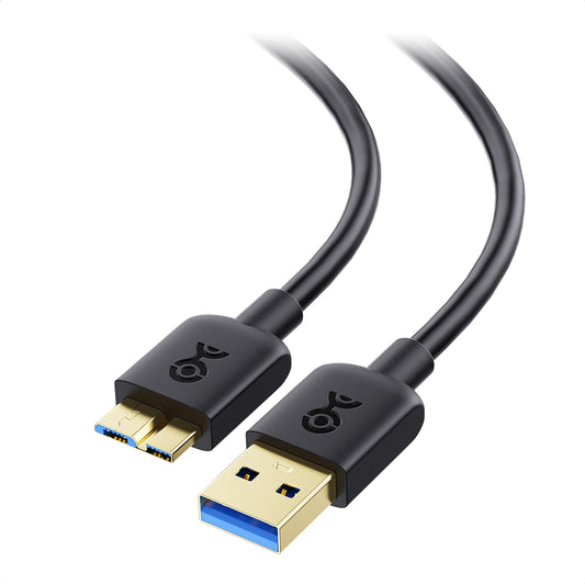 Cable Matters 2-Pack, Micro USB 3.0 Cable - 6ft, External Hard Drive Cable, USBA to USB Micro B Cord, Compatible with Seagate, LaCie, Toshiba