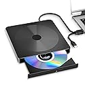 Alphami External CD/DVD Drive for Laptop - USB 3.0 & Type-C Portable DVD/CD Burner, Plug & Play Disc Reader, Slim Optical Drive Compatible