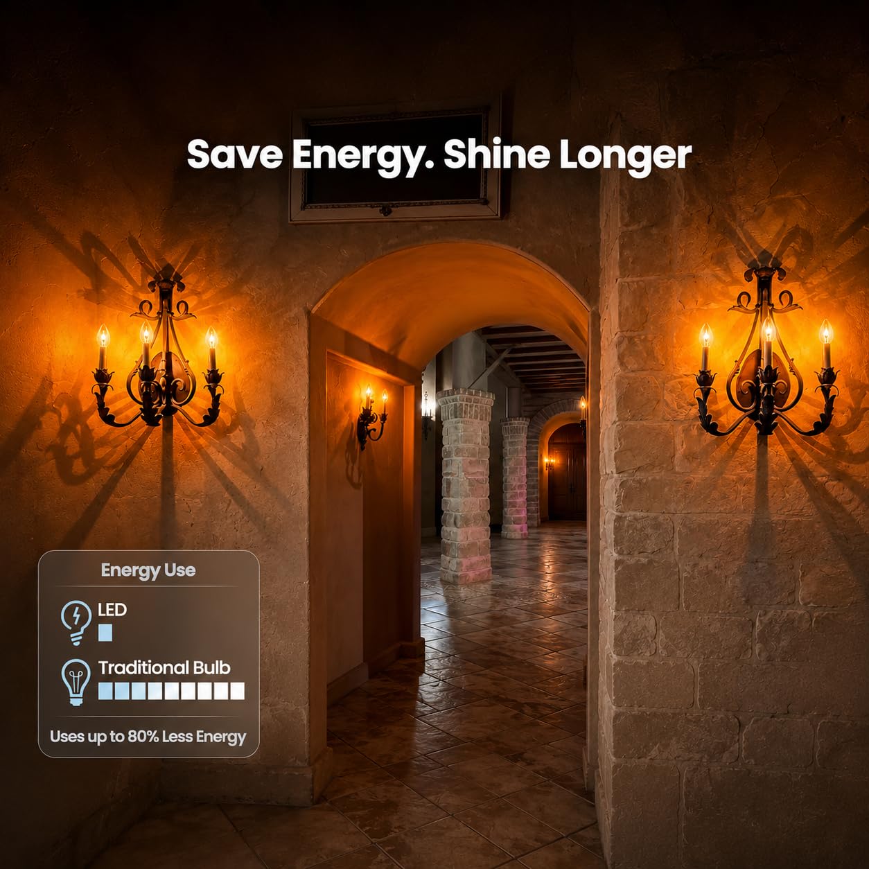 Vicstone LED E12 Flickering Light Bulb, Realistic Flame Light Bulbs