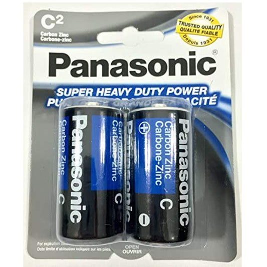 6PC Size C Panasonic Batteries Super Heavy Duty Power Zinc Carbon