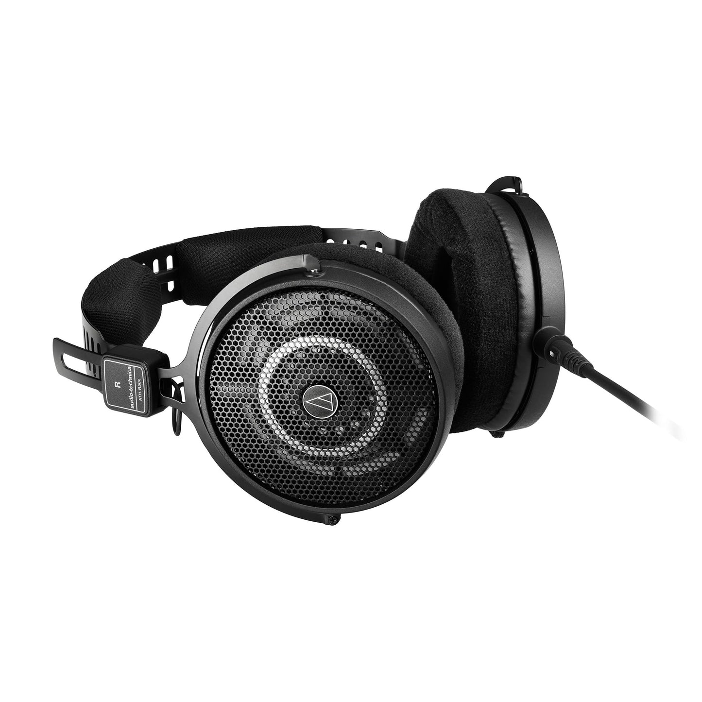 Audio-Technica ATH-R50X Professional Open-Back Reference Headphones - Black Bundle with Case, Stand, Cable, and Austin Bazaar Polishing Cloth
