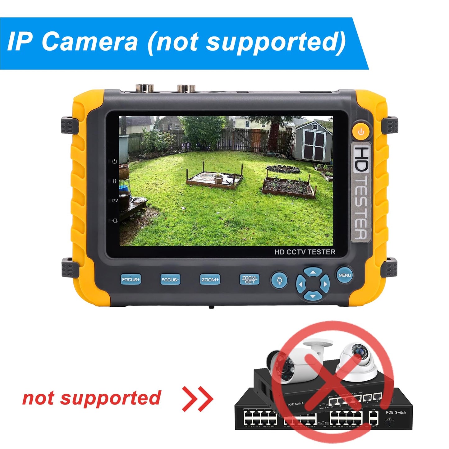Anpviz 5 Inch 4 in 1 CCTV Monitor Tester, AHD/TVI/CVI/CVBS Coaxial Analog Video CCTV Tester, UTP/PTZ Cable Test for 1080P/3MP/4MP/5MP/8MP Analog