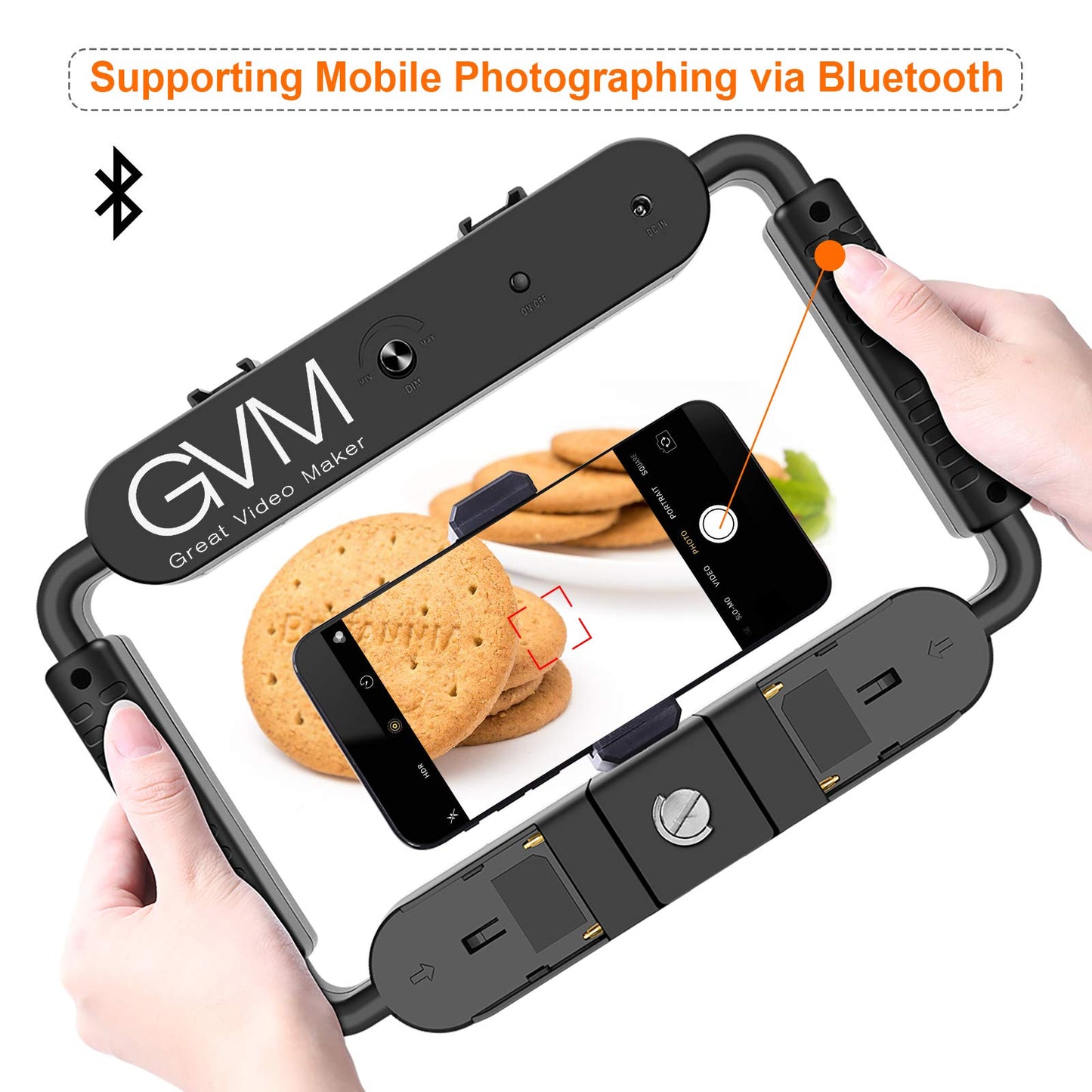 GVM Great Video Maker LED Ring Light 5600K Selfie Light, Smartphone Video Rig & Phone Video Stabilizer for Camera, Smartphone, Makeup, YouTube Setup