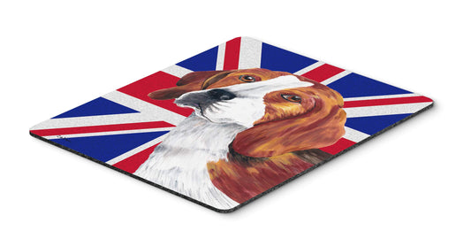 Caroline's Treasures SC9826MP Beagle with English Union Jack British Flag Mouse Pad, Hot Pad or Trivet for Home Office Gaming Working Computers Laptop