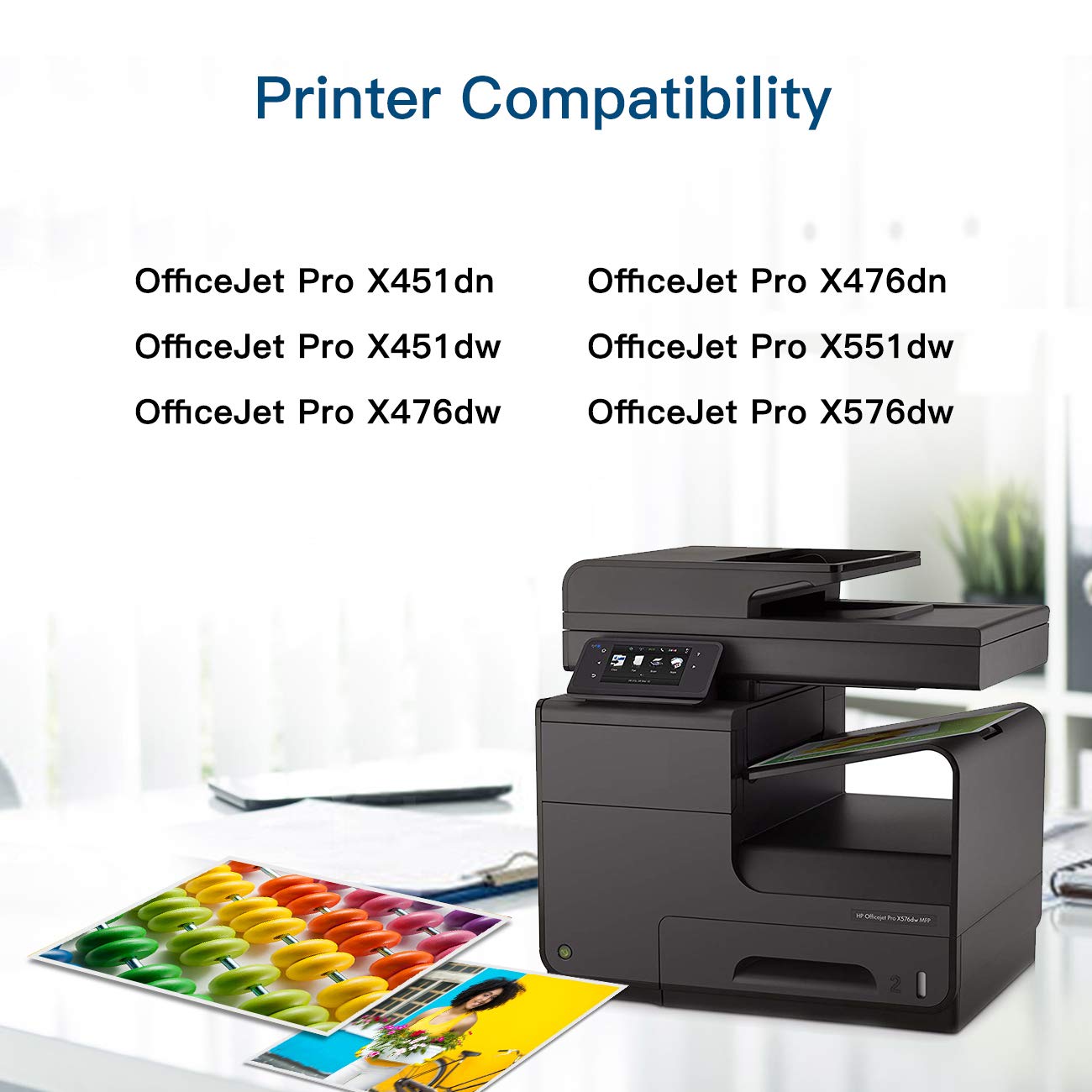 Valuetoner Remanufactured Ink Cartridges Replacement for HP 970XL 971XL to use with Officejet Pro X476dw, X476dn, X551dw, X451dn, X451dw, X576dw