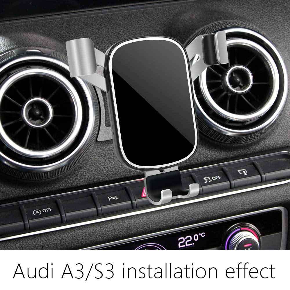 LUNQIN Car Phone Holder for Audi A3 S3 RS3 8V 2014 2015 2016 2017 2018 2019 2020 Auto Interior Accessories Best Phones Mount Cell Cellphone Mobile