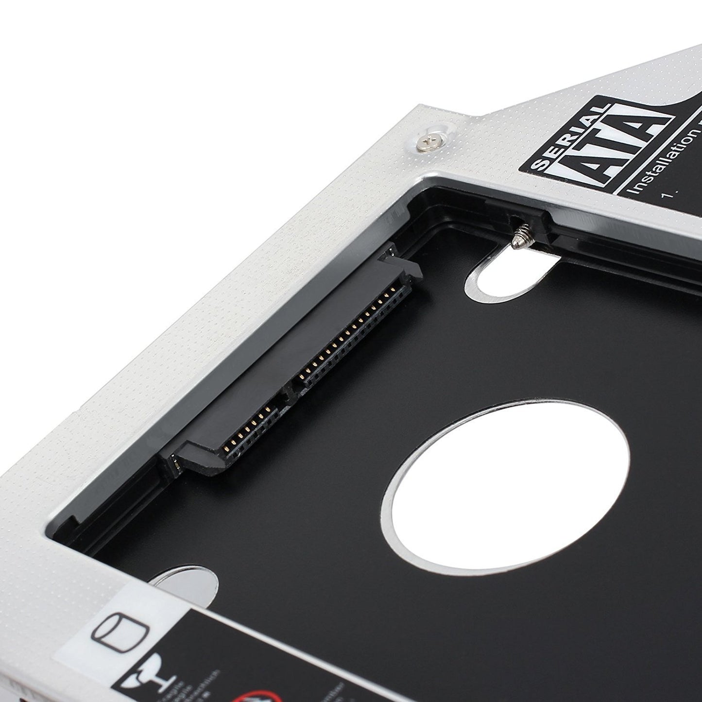 SDD Hard Drive Caddy Case,Universal 9.5mm SATA to SATA 2nd SSD HDD Hard Drive Caddy Adapter Tray Case for DELL HP Lenovo ThinkPad ACER Gateway ASUS